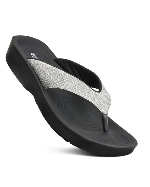 AEROTHOTIC Black Aislynn Comfortable S Sandal