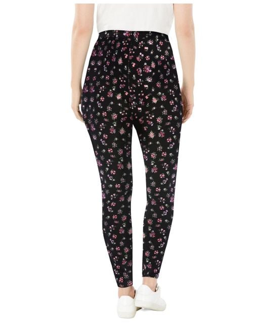 Woman Within Black Within Stretch Cotton Printed legging