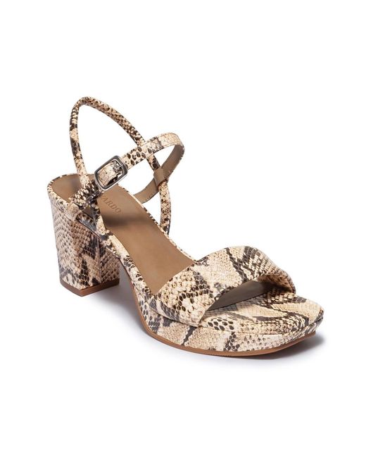 Bernardo Metallic Canto Platform Sandal