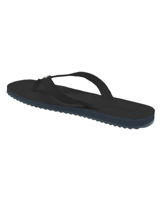 True Religion Black 's Flip Flop Sandals – Lightweight Rubber Sole With Iconic Logo