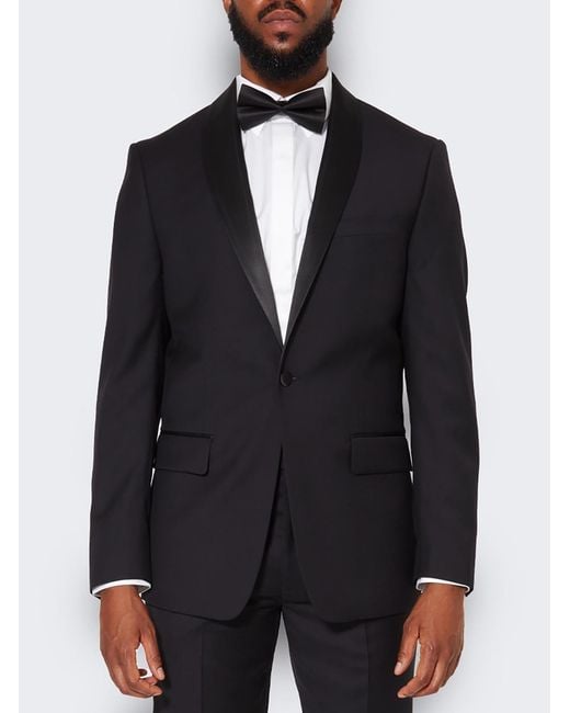 9tofive Blue Men S Wool Tuxedo Jacket for men
