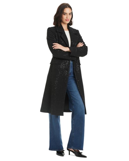 Kate Spade Black Embellished Single-breasted Coat