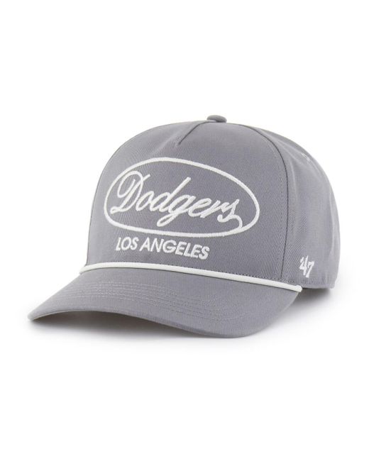 '47 Gray Los Angeles Dodgers Foundational Hitch Adjustable Hat for men