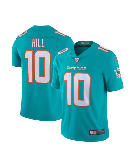 Nike Tyreek Hill Aqua Miami Dolphins Team Vapor Limited Jersey in Blue