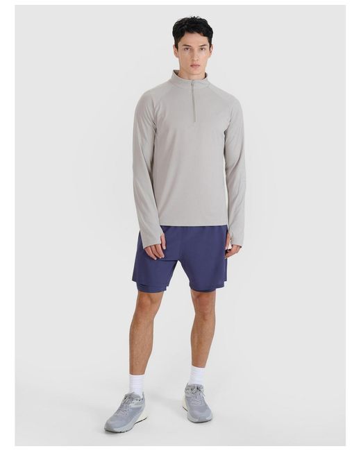 4F Gray Quick-drying Running Longsleeve for men