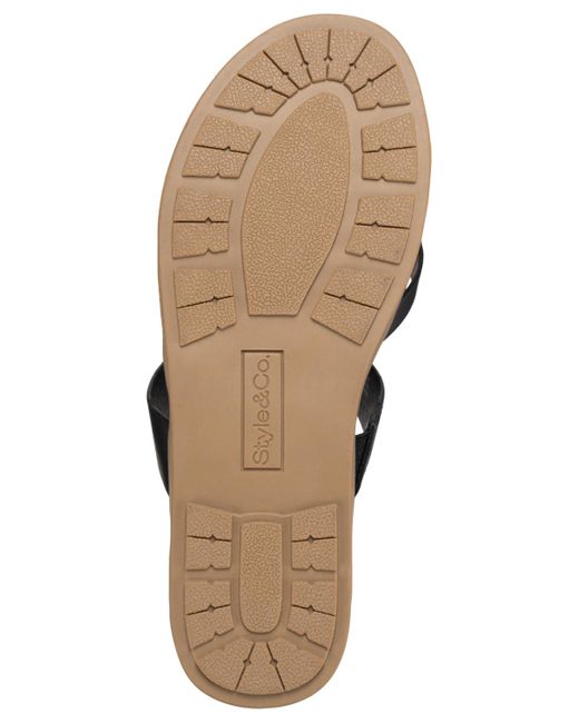 Style & Co. White Cordeliaa Slip-on Strappy Flat Sandals