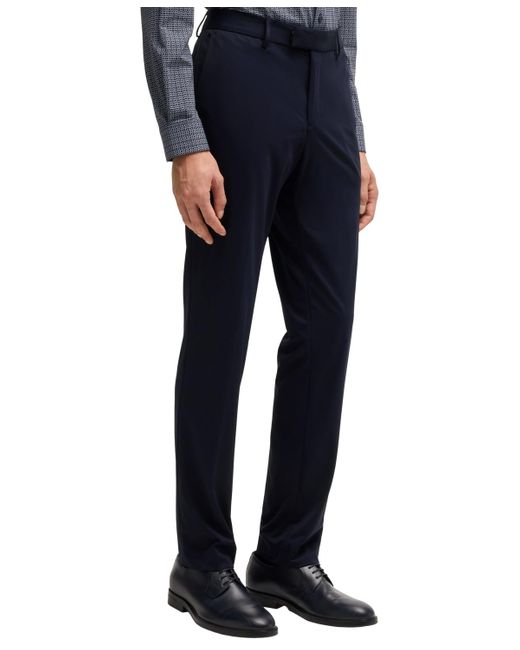 Boss Blue Boss By Patterned Performance Stretch Slim-fit Suit for men
