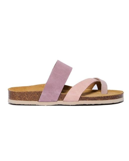 Plakton Brown Flat Sandal Bloom