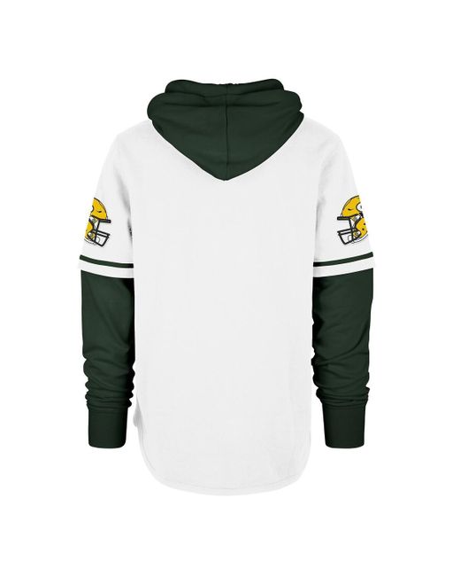 '47 Black Green Bay Packers Trifecta Shorts Sweatshirt Pullover Hoodie for men