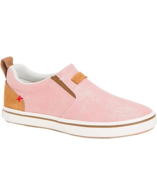 XtraTuf Pink Canvas Sharkbyte Deck Shoe