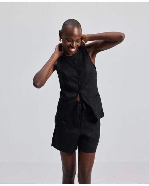 REISTOR Black Hemp Shorts