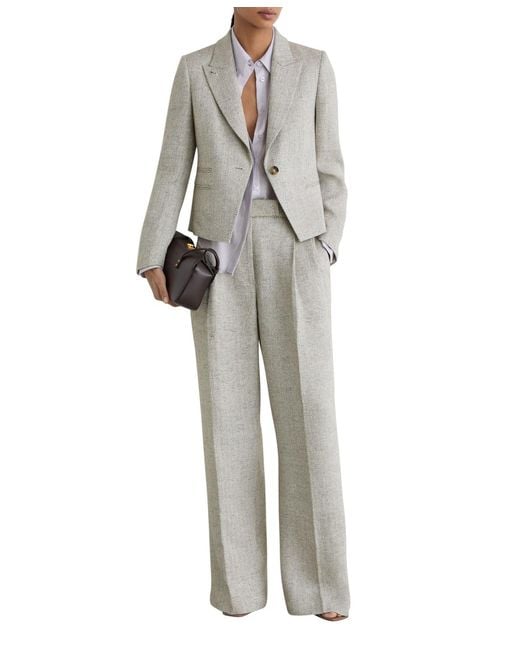 Reiss Gray Ezra Sb Texture Jacket