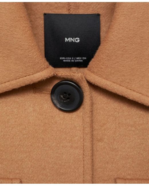 Mango White Pockets Detail Wool-blend Jacket