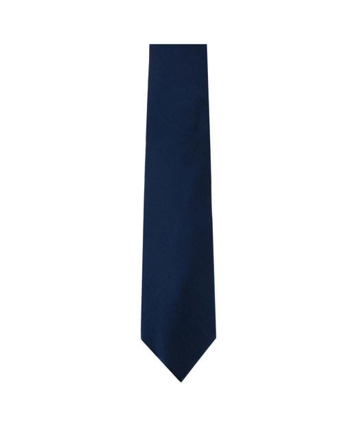 Trafalgar Blue Sutton Solid Color Silk Necktie for men