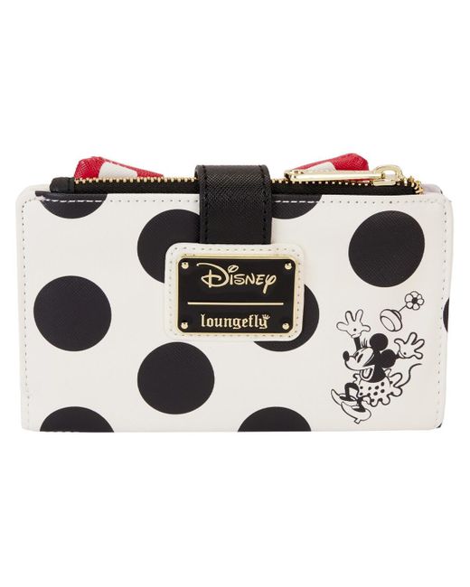 Loungefly Red Mickey Friends Minnie Mouse Rocks The Dots Classic Flap Wallet