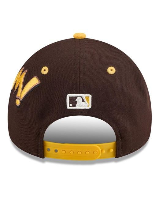 KTZ Multicolor Brown/gold San Diego Padres 2025 Mlb Diamond Hero Edition A-frame 9forty Adjustable Hat for men