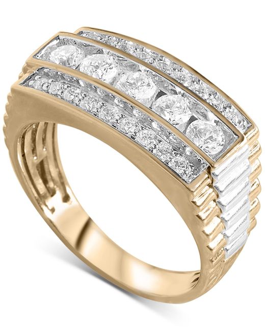 Macy's Metallic Diamond Row Ring (1 Ct. T.w for men