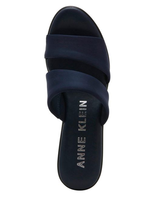 Anne Klein Blue Pace Wedge Sandals