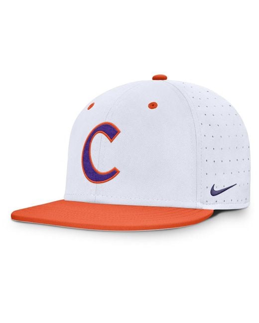 Nike White Clemson Tigers On-field Dugout True Performance Fitted Hat for men