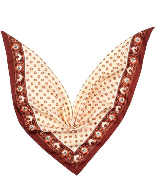 BCBGMAXAZRIA Brown Block Printed Triangle Scarf