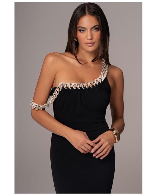 JLUXLABEL Women's Black Monette Asymmetric Dress