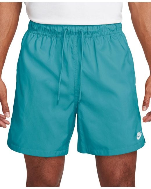 Nike Red Club Flow Relaxed-fit 6" Drawstring Shorts for men