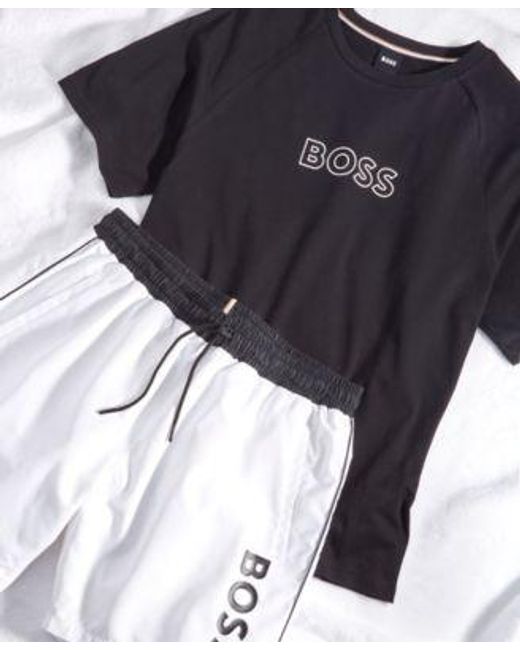 Boss Black Boss By Logo Graphic T Shirt Logo Print 6 Swim Trunks Created For Macys for men