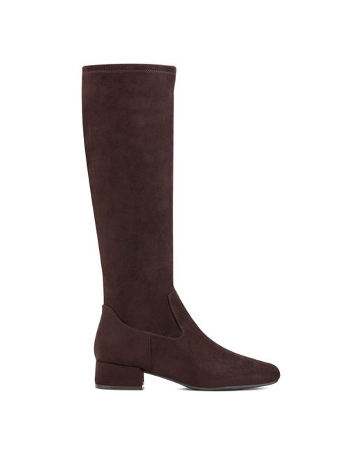 Easy Spirit Women's Brown Danilyn Tall Block Heel Boots