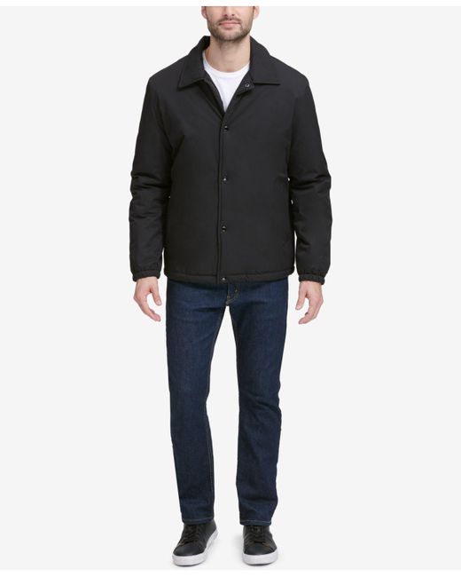 Cole Haan Black Coaches Jacket With Sherpa-fleece Lining for men