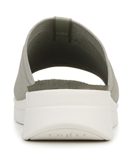 Ryka Gray Epic Slide Wedge Sandals