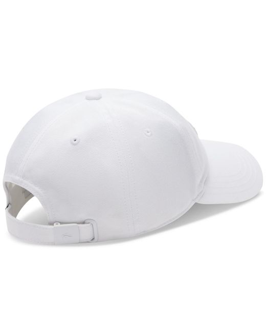 Lacoste White Croc Logo Cap for men