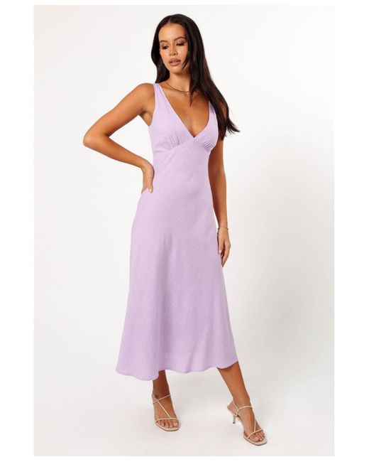 knee length dresses for ladies Farrow Long Sleeve Midi Dress - Wine