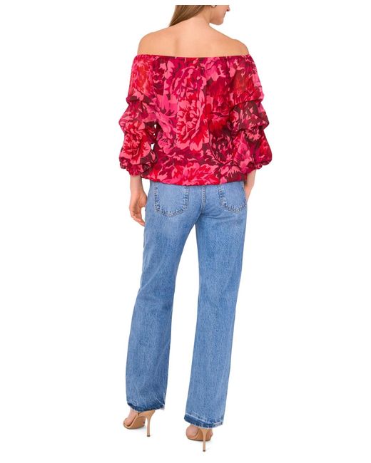 Macy's Red Off-the-shoulder Top