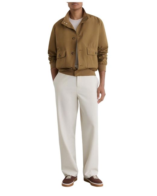 Reiss Brown Latent Button Through Technical Shorts Jacket for men