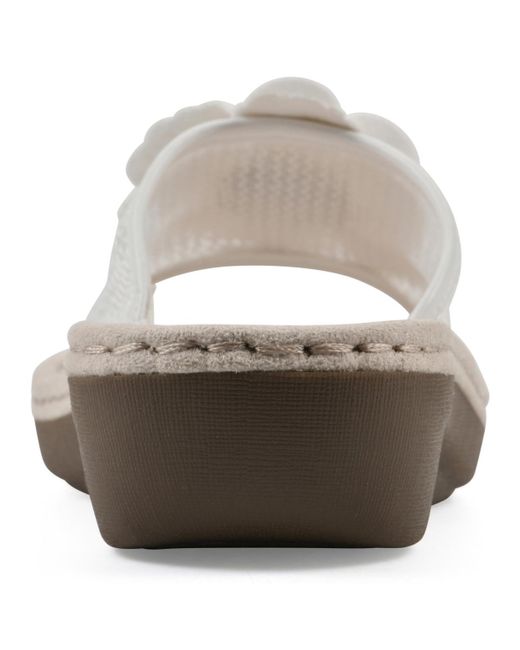 White Mountain White Chill Wedge Slip-on Sandals