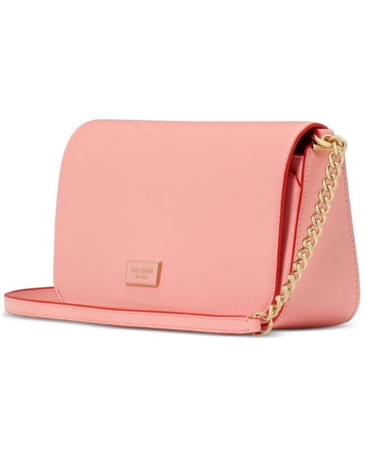 Kate Spade Pink Serena Pop Trim Chain Leather Wallet