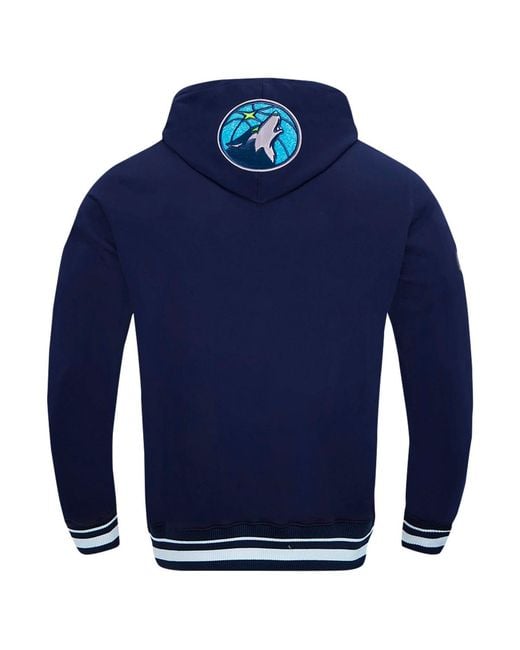 Pro Standard Blue Minnesota Timberwolves Area Code Pullover Hoodie for men