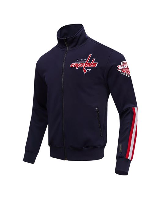 Pro Standard Blue Washington Capitals Classic Chenille Full-zip Track Jacket for men
