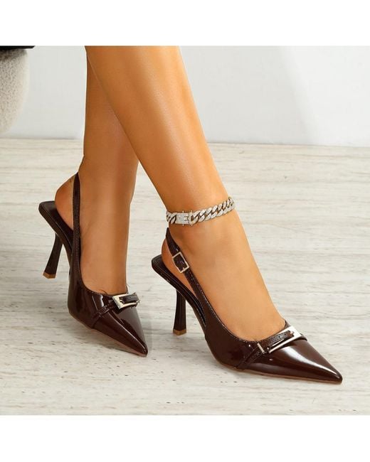 BERNESS Brown Coraline Slingback Pump