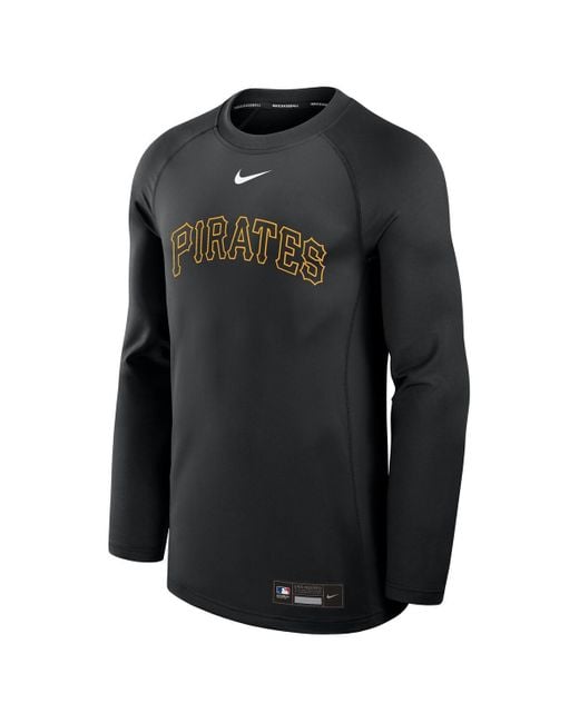 Nike Black Pittsburgh Pirates Authentic Collection Game Time Raglan Performance Long Sleeve T-shirt for men