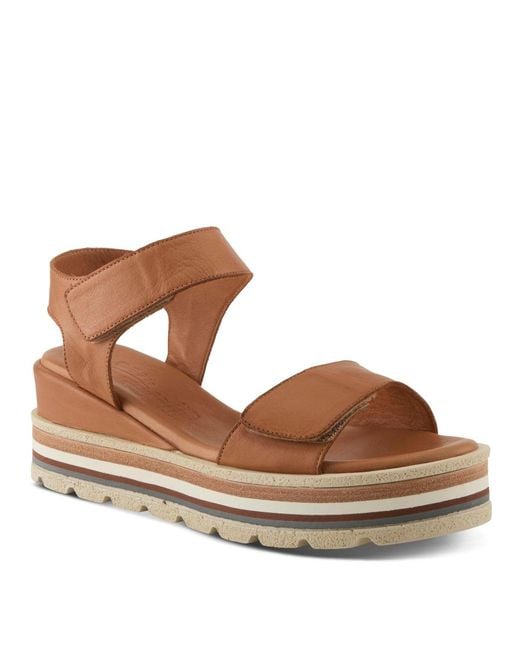Spring Step Brown Hileman Platform Sandal