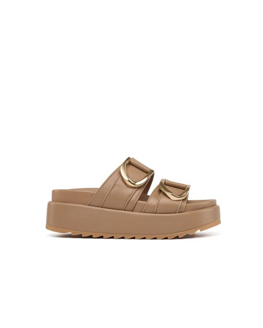 J/Slides Brown Sierra Platform Sandal