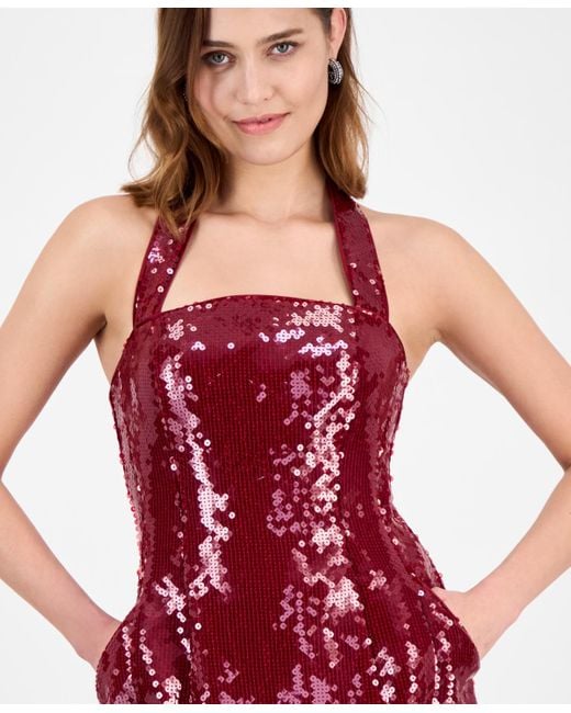 floral print halter maxi dress eliza j Wine Sequin Halter Short Dress