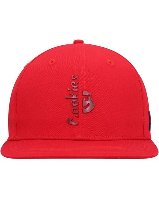 Cookies Red Searchlight Snapback Hat for men