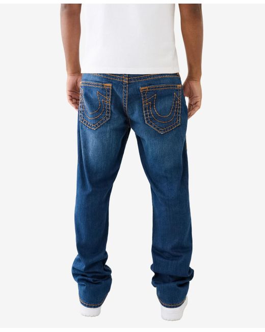 True Religion Blue Ricky Super T Straight Jeans for men