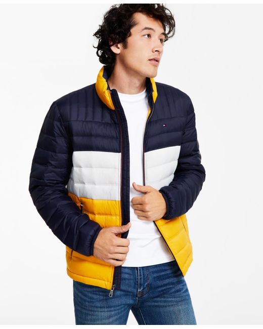 Tommy Hilfiger Packable Quilted Puffer Jacket in Blue for Men | Lyst