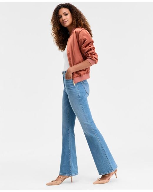INC International Concepts Blue High-rise Flare-leg Jeans