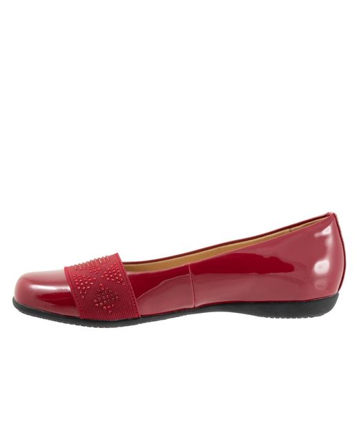 Trotters Red Samantha Flat