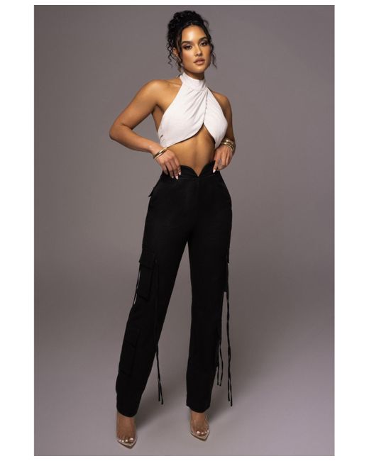 JLUXLABEL Black Better Half Linen Utility Pants