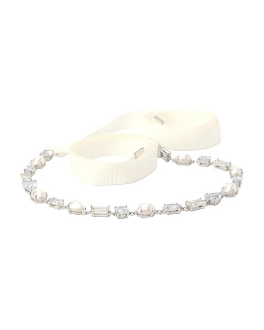 Kate Spade White Imitation Pearl Stone Bridal Belt